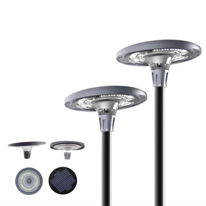 Solar Street Light 800W 1200W UFO Round Light RGB White Warm Bluetooth Music Rhythm Waterproof 3m 4m pole