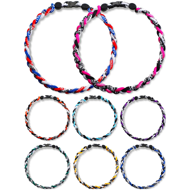Titanium Sport Accessories 18" Sport Style Three Colors Fashion Three Braided Rope Tornado Necklace
Titanium Sport Accessories 18" Sport Style Three Colors Fashion Three Braided Rope Tornado Necklace