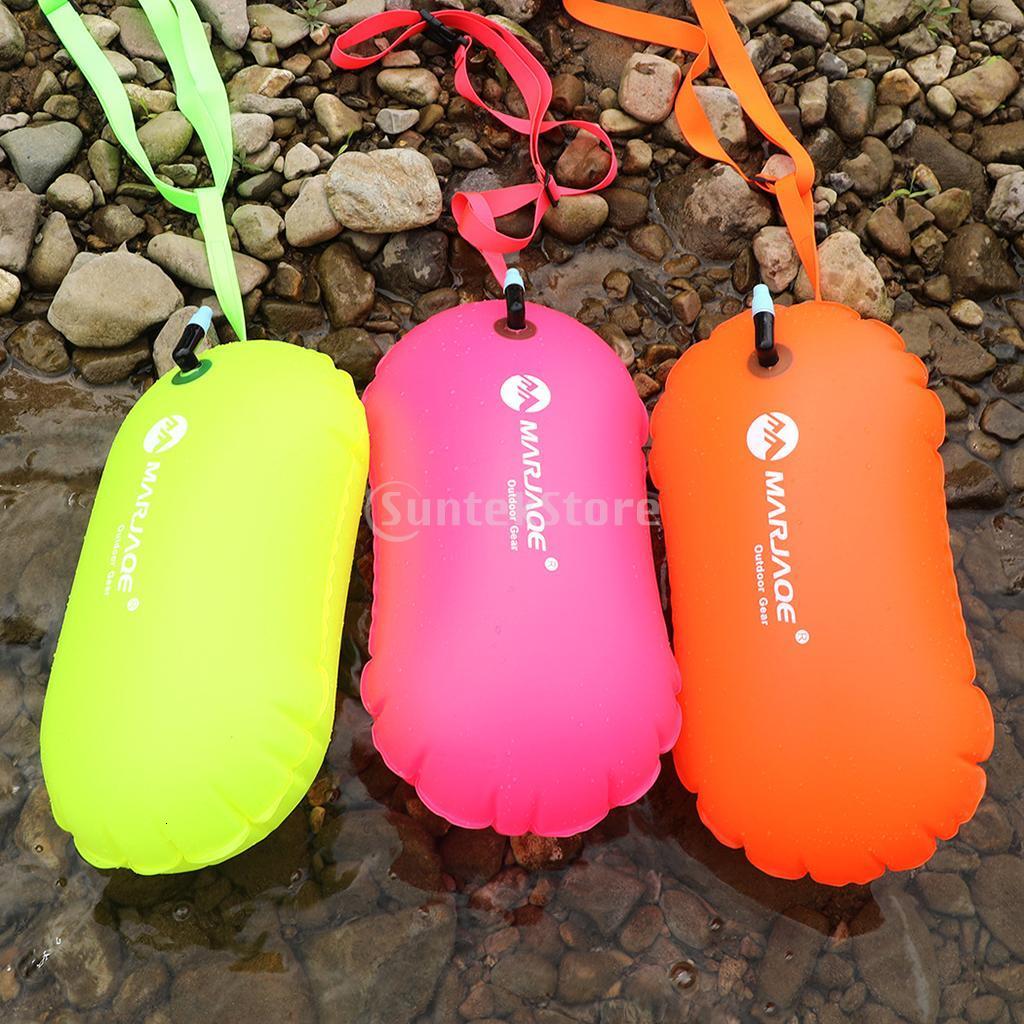 Life Vest Buoy High Visibility Swim Bubble Buoy Swimming Tow Float For Open Water Swimmers Triathletes Snorkelers Flotation Device Waist Belt 230411