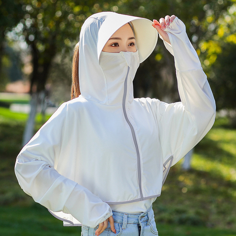 Women's Jackets Women's Sunscreen Hat Ice Silk Clothing Summer Large Edge Outdoor Shirt Short Coat UV Protective Boys' Hat 230412