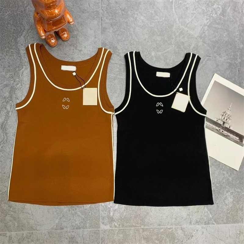 Women Knits Tanks Top Designer Embroidery Knitted Sleeveless Breathable Knitted Pullover Womens Sport Tops, Black
Women Knits Tanks Top Designer Embroidery Knitted Sleeveless Breathable Knitted Pullover Womens Sport Tops, Black