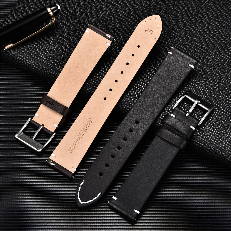 Watch Bands Quick Release Leather Watchbands 18mm 20mm 22mm 24mm Casual Belt Smart Watch Strap Soft Matte Bracelet Wrist Watch Band 230411