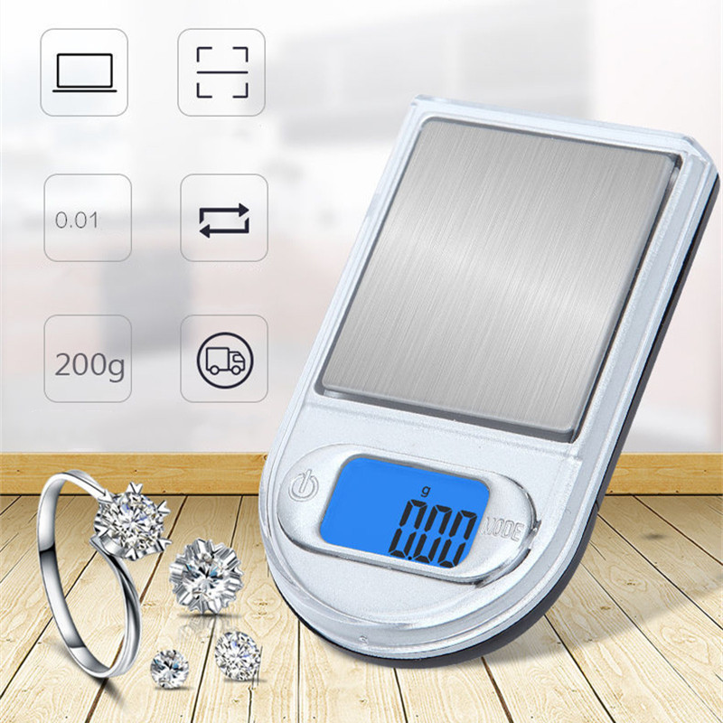 Mini Lighter Style Digital Scales For Gold And Diamond Scale Jewelry 0.01 Balance Gram Electronic Scales With Retail Box 200g/0.01g 100g/0.01g