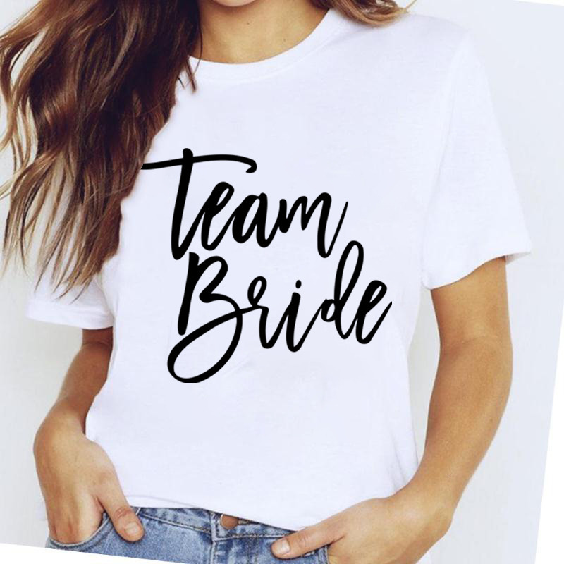 Womens TShirt Brides Team T Women Tshirts Mariee Hen Party Evjf for Bachelorette Girl Wedding Female 230411
