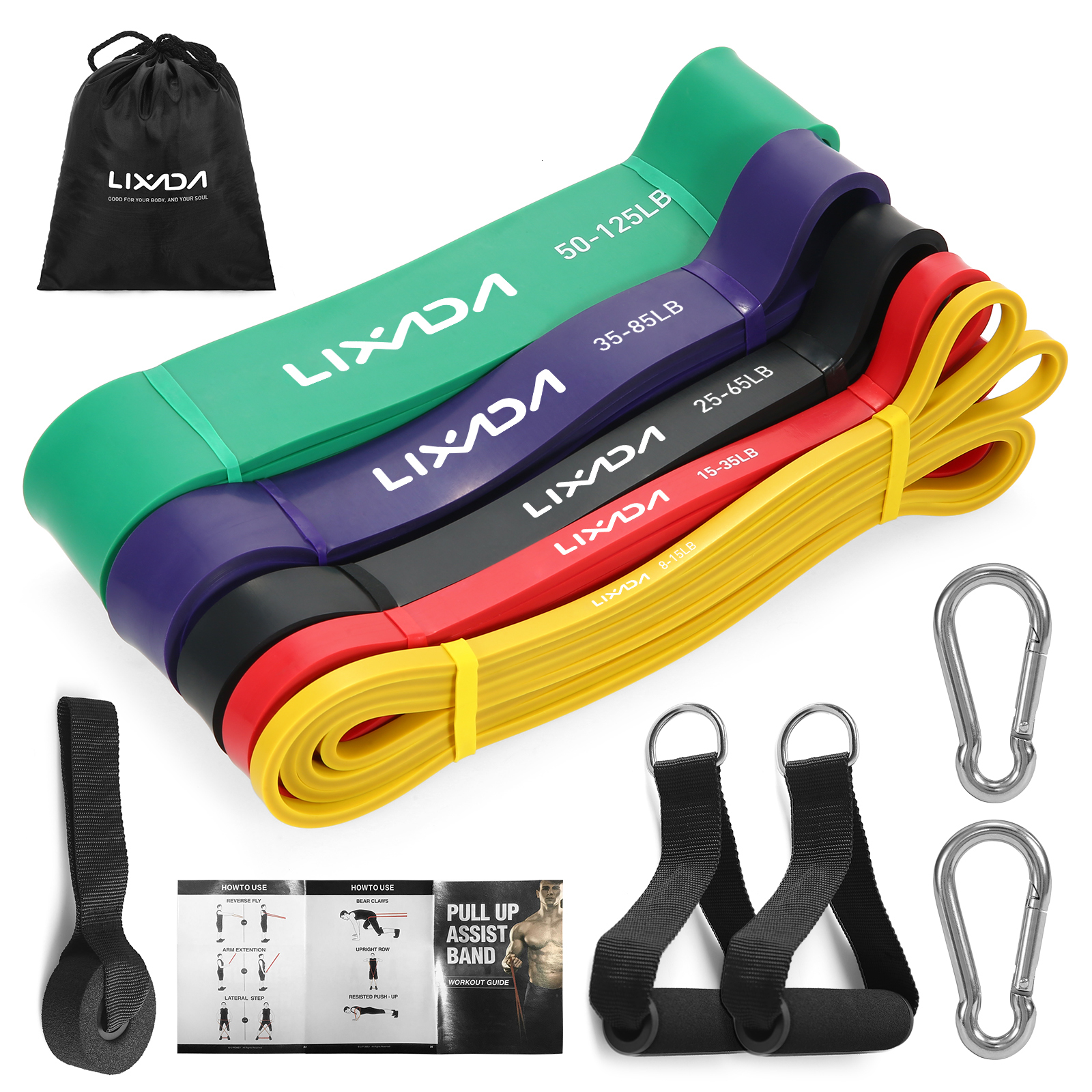 Resistance Bands Lixada Resistance Bands Set Pull Up Assist Bands Set Resistance Bands Powerlifting Exercise Stretch Band Resistance 230411
