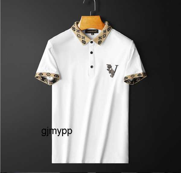 

2022 polo shirt summer men's lapel short-sleeved T-shirt European station fashion slim mercerized cotton half-sleeved POLO shirts men tide brand 19THM, W1