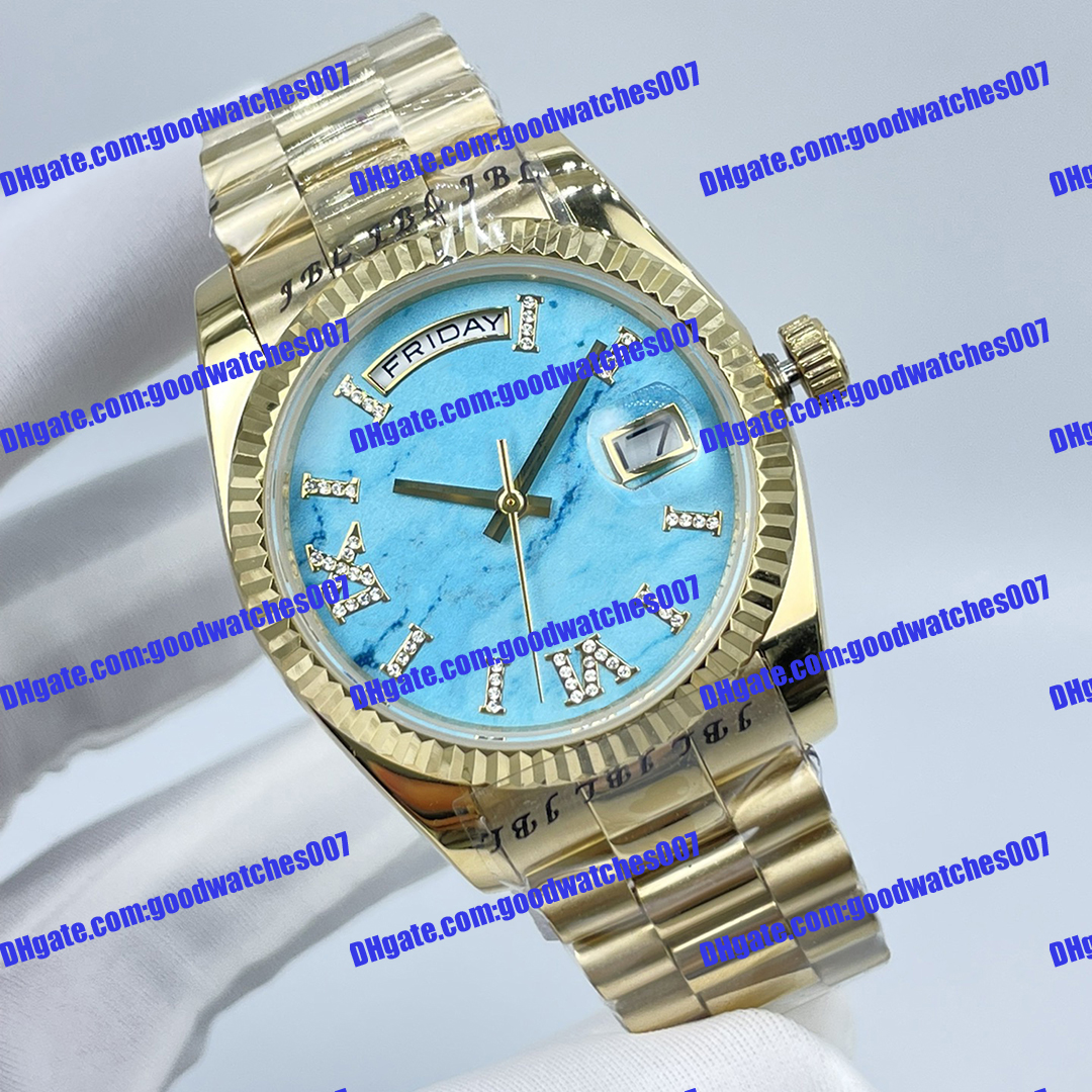 Best selling watch 128238 128235 2813 automatic machinery women's watch 36mm turquoise color diamond dial gold stainless steel strap sapphire glass men's watches
Best selling watch 128238 128235 2813 automatic machinery women's watch 36mm turquoise color diamond dial gold stainless steel strap sapphire glass men's watches