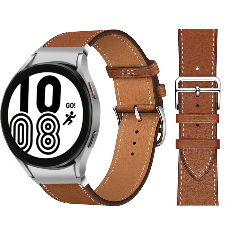 Watch Bands Leather Band For Samsung Galaxy Watch 4 classic 46mm 42mm 44mm 40mm smartwatch No Gaps Bracelet correa Galaxy Watch 54 strap 230411