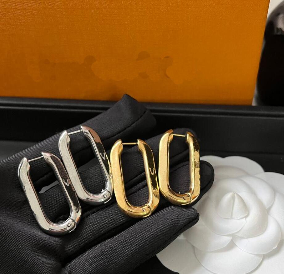 Hip Hop Designer High Quality 18K Gold Plating Earrings Band Letter Geometry Square Silver Plating Earring Metal Steel Seal Women Wedding Party Jewelry Accessories
Hip Hop Designer High Quality 18K Gold Plating Earrings Band Letter Geometry Square Silver Plating Earring Metal Steel Seal Women Wedding Party Jewelry Accessories