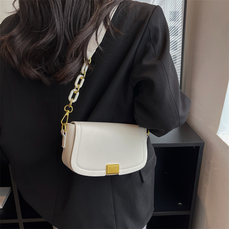 Fashionable and minimalist shoulder bag versatile women's bag mini PU handbag