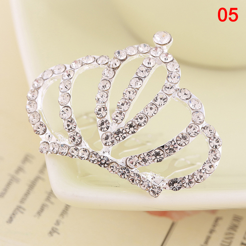 Hair Accessories Girls Kids Princess Crown Mini Cute Flower Crystal Combs Birthday Party Tiaras Decor Jewelry 230412