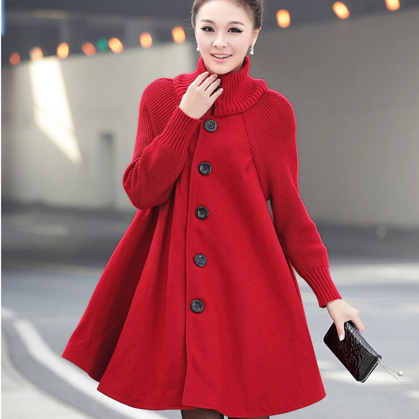 Women's Wool Blends Korean Version Of Large Size Women Winter Coat Long Loose Woolen Coat Cloak Trench Coat 231110