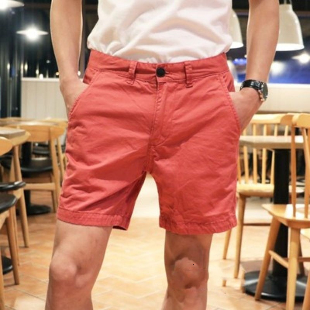 Men's Shorts Korean Fashion Shorts Men's Casual Cotton Work Shorts Street Clothing Solid Summer Shorts Comfortable Thin Cool Pants Men'
