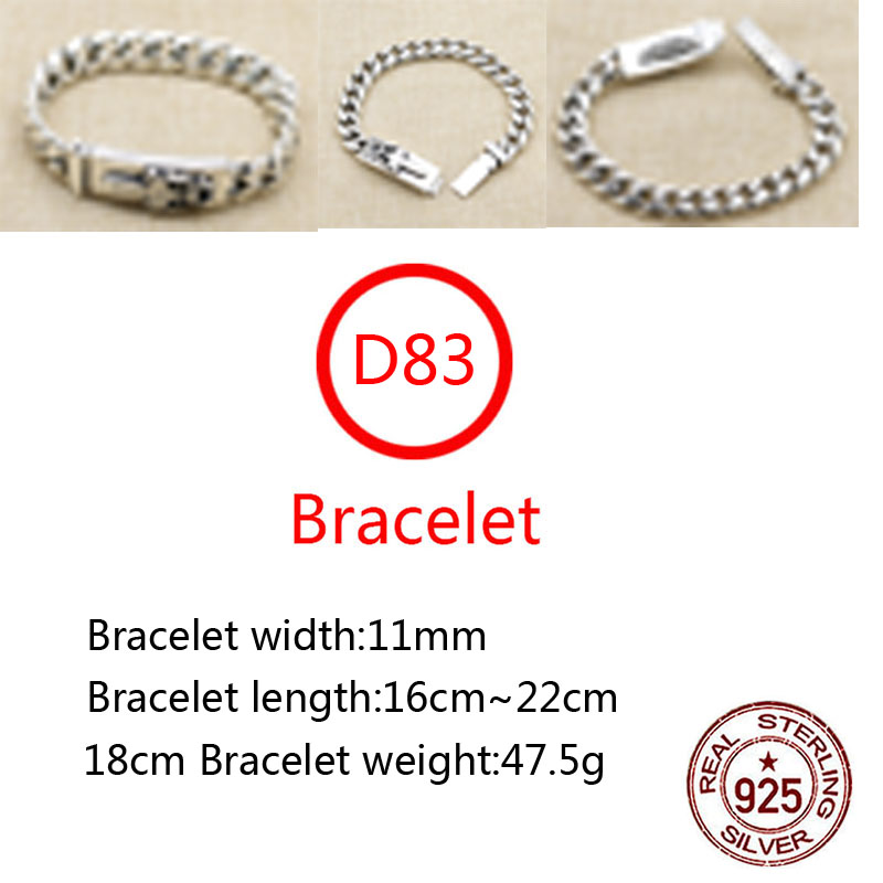 D83 S925 Sterling Silver Bracelet Fashion Letter Personalized Retro Glossy Sword Punk Hip Hop Style Lover Gift
D83 S925 Sterling Silver Bracelet Fashion Letter Personalized Retro Glossy Sword Punk Hip Hop Style Lover Gift
