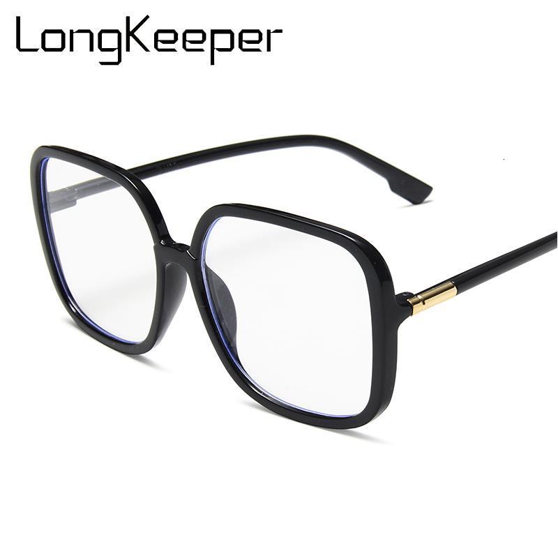 Sunglasses Frames Fashion Antiblue Light Eyeglasses Women Oversized Square Glasses Frame Female Retro Black Big Eyeglasses Computer Spectacles 230411