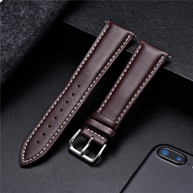 Watch Bands Business Soft Watchband Genuine Leather Strap Calfskin Men Women Watch Band Watch Accessories Bracelet 16mm 18mm 20mm 22mm 24mm 230411