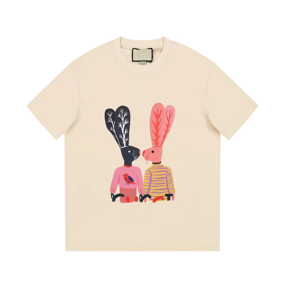 designer Tee Women's T-Shirt 23ss Paris jump Long-eared rabbit pattern short sleeve cotton women white black S-XL
designer Tee Women's T-Shirt 23ss Paris jump Long-eared rabbit pattern short sleeve cotton women white black S-XL