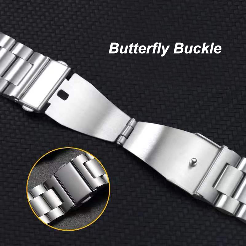 Watch Bands 141618202224mm Band For Huawei Pro 4m Stainless Steel Bracelet For Galaxy Watch 5 40 For Amazfit Bip Strap 230411