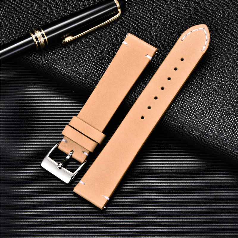 Watch Bands Quick Release Leather Watchbands 18mm 20mm 22mm 24mm Casual Belt Smart Watch Strap Soft Matte Bracelet Wrist Watch Band 230411