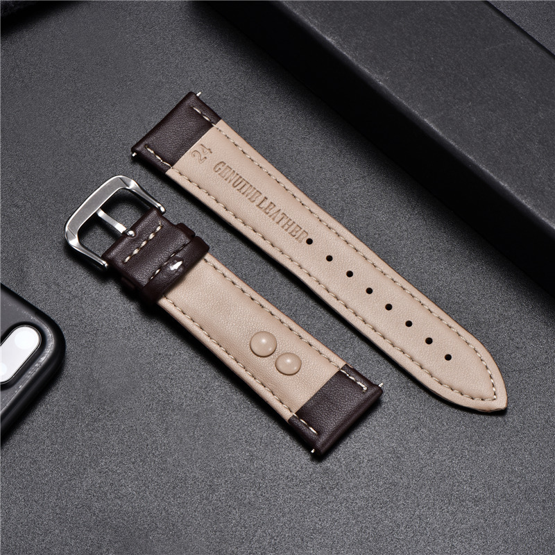 Watch Bands Business Soft Watchband Genuine Leather Strap Calfskin Men Women Watch Band Watch Accessories Bracelet 16mm 18mm 20mm 22mm 24mm 230411