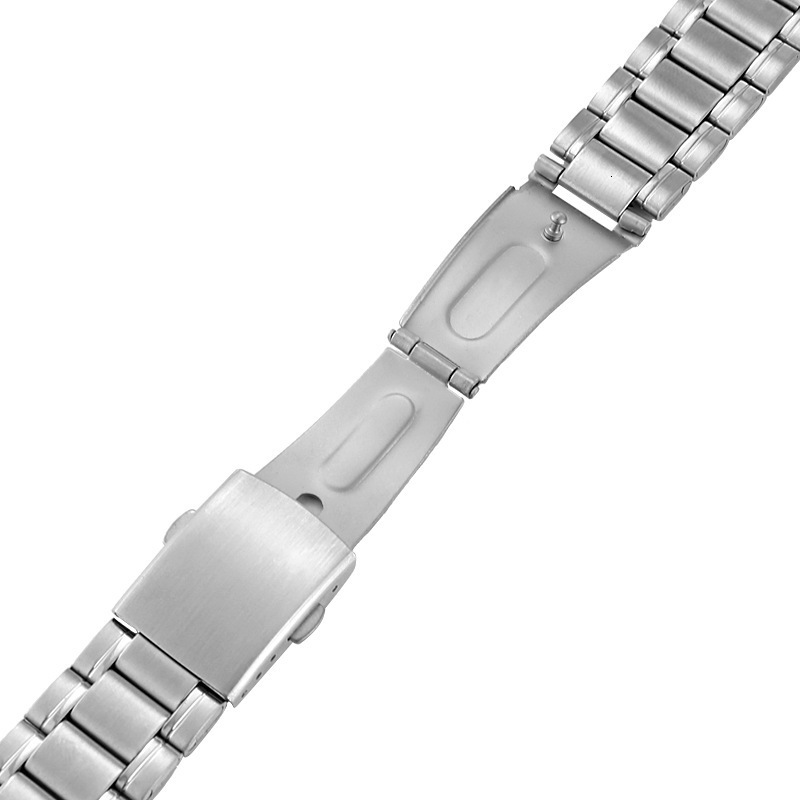 Watch Bands 16mm 18mm 20mm 22mm 24mm Stainless Steel Links Watch Bands Strap Wristwatch Clasp Bracelet Replacement Light Weight Band 230411