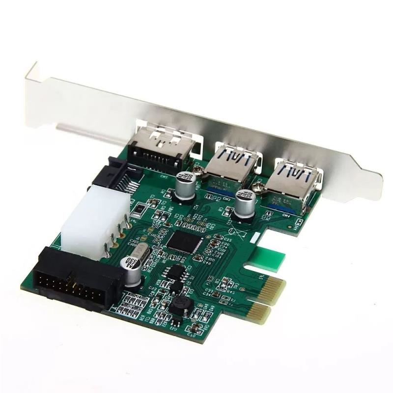 Hot Desktop 3 Port USB 30 20 Pin Power ESATA PCI Express Adapter Controller Card Jcsrr