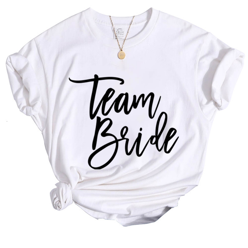 Womens TShirt Brides Team T Women Tshirts Mariee Hen Party Evjf for Bachelorette Girl Wedding Female 230411