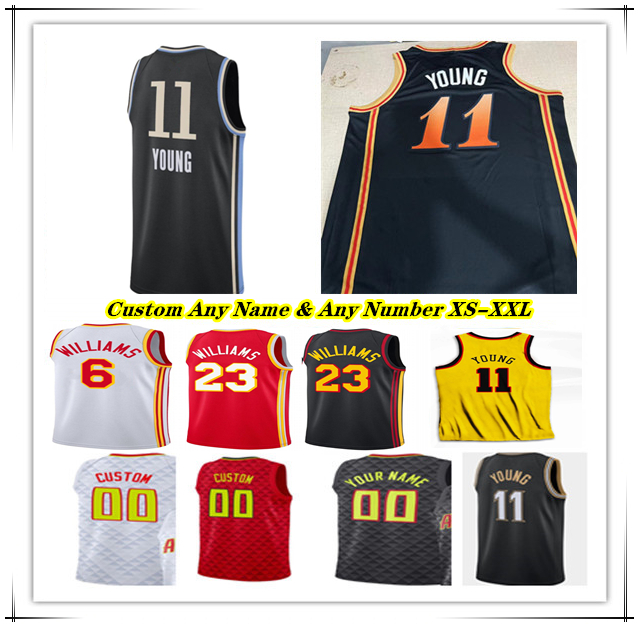 Printed Trae Young Atlanta City Edition Basketball Jersey Dejounte Murray Jalen Johnson De'Andre Hunter Bogdan Bogdanovic Saddiq Bey Onyeka Okongwu Spud Webb HAWK