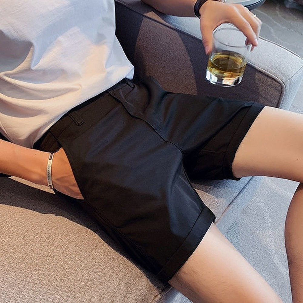 Men's Shorts Korean Fashion Shorts Men's Casual Cotton Work Shorts Street Clothing Solid Summer Shorts Comfortable Thin Cool Pants Men'