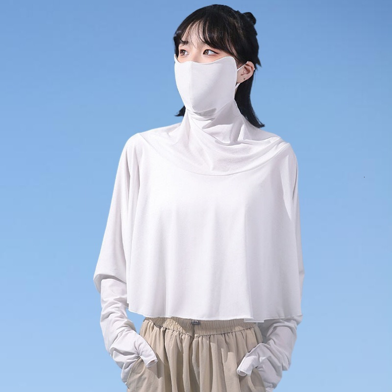Women's Jackets Sun Protective Clothing Women's Hat Summer Protective Bicycle Breathable Coat Ice Silk Clothing Long Sleeve Face Shirt 23041
