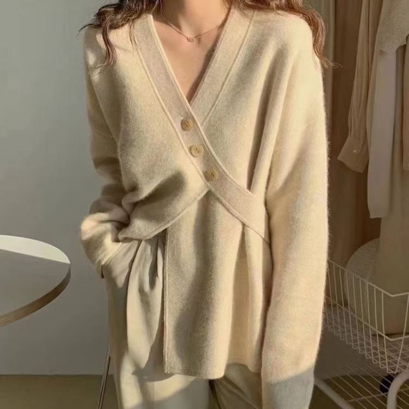 TPJB New Women's Sweaters Blends Korean Temperament Fashion Autumn Spring V Neck Long Sleeve White Wool Coat Women Belt Fashion Jacket, Red
TPJB New Women's Sweaters Blends Korean Temperament Fashion Autumn Spring V Neck Long Sleeve White Wool Coat Women Belt Fashion Jacket, Red