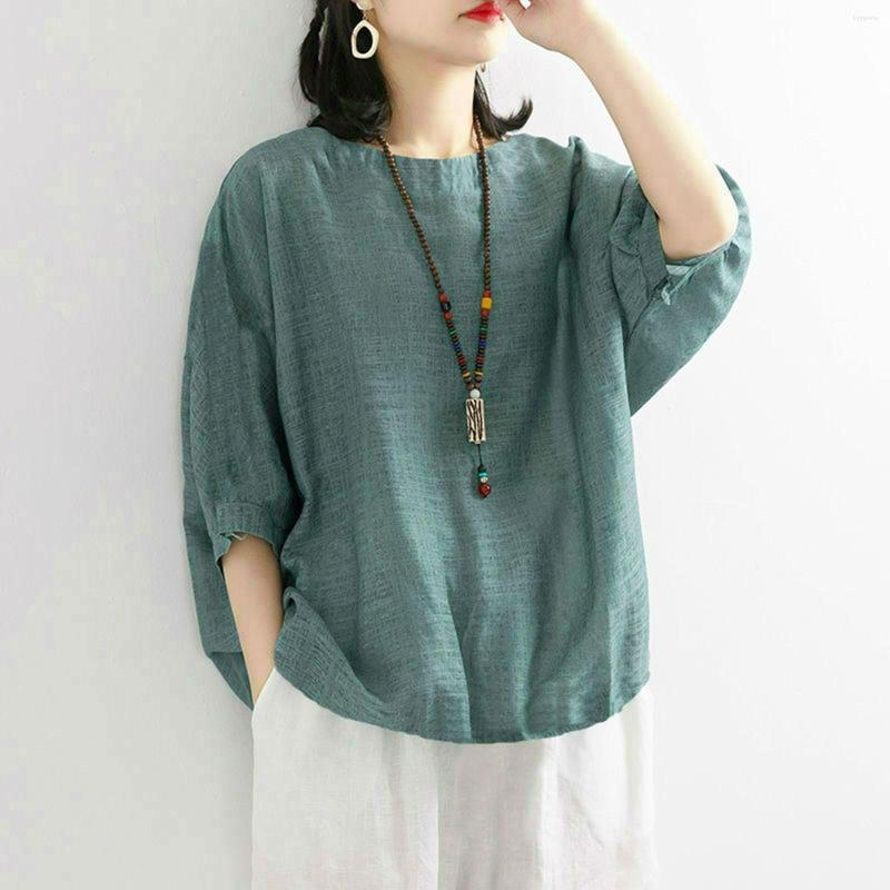 Women's Blouses Cotton Linen Shirts Women's Tops And Loose Fit Short Sleeve Summer Casual Crewneck Shirt Vintage Boho Beach Wear, Green
Women's Blouses Cotton Linen Shirts Women's Tops And Loose Fit Short Sleeve Summer Casual Crewneck Shirt Vintage Boho Beach Wear, Green