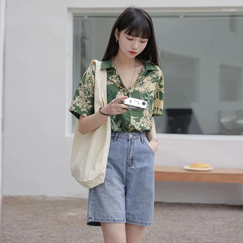 Women's Blouses DAYIFUN Women Shirt Flower Print Vintage Short Sleeve Chiffon Blouse Summer Girl Chic Loose Casual Green Womens Tops
Women's Blouses DAYIFUN Women Shirt Flower Print Vintage Short Sleeve Chiffon Blouse Summer Girl Chic Loose Casual Green Womens Tops