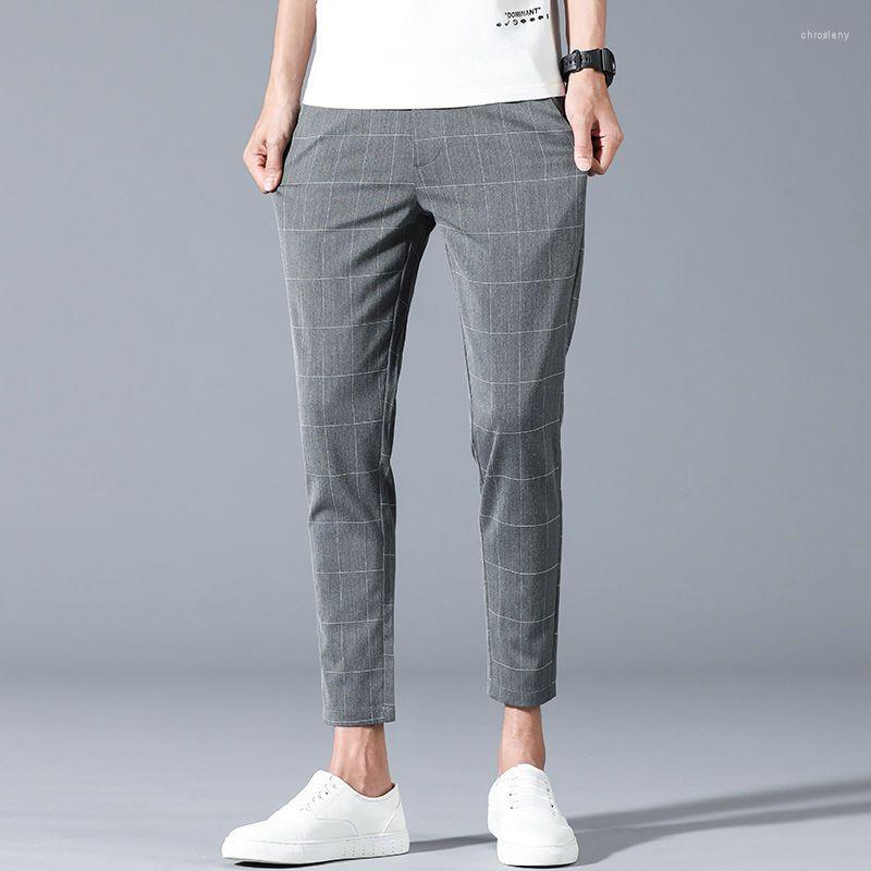 Men's Suits 2023 Summer Plaid Ankle-Length Pants Men Straight Fit Fashion Thin Brand Clothing Solid Casual Trousers Male -38 H156, Blue
Men's Suits 2023 Summer Plaid Ankle-Length Pants Men Straight Fit Fashion Thin Brand Clothing Solid Casual Trousers Male -38 H156, Blue