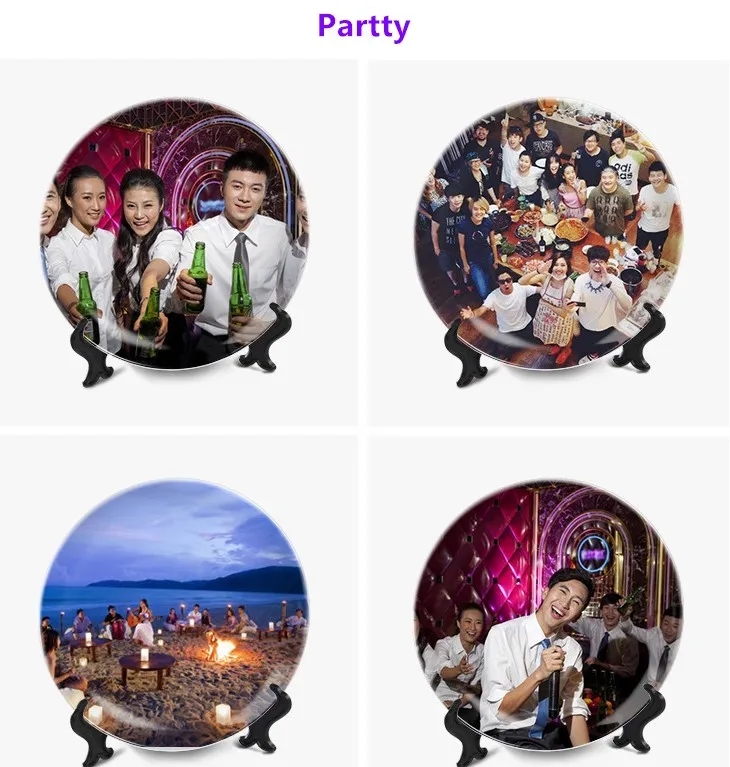 Wholesale 8 Sublimation Ceramic Plates 10 Inch Round Thermal Transfer Coating Blank Dish Dinnerware AAA B5