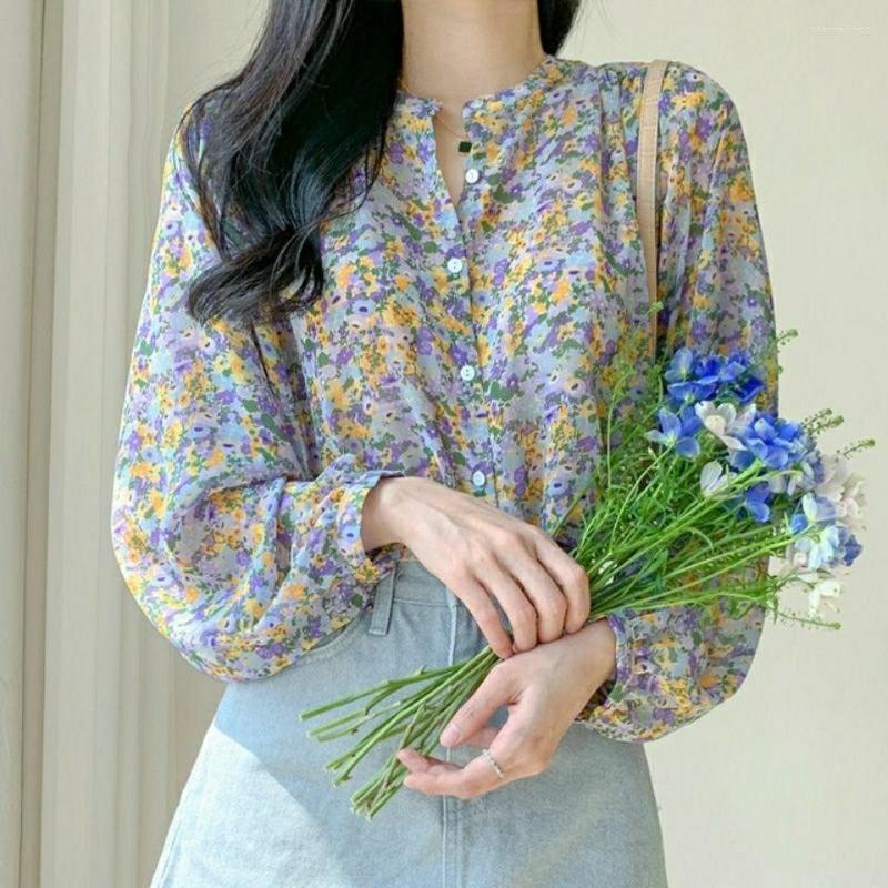 Women' Blouses Korean Style Women Ladies Loose Chiffon Floral Long Sleeve Shirt Blouse Flower Blusa Female Plus Size Oversized Summer Boho, Orange
Women' Blouses Korean Style Women Ladies Loose Chiffon Floral Long Sleeve Shirt Blouse Flower Blusa Female Plus Size Oversized Summer Boho, Orange