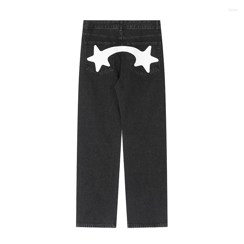 Men's Jeans Fashion Bleached Star Print Men's Retro Casual Straight Baggy Denim Trousers Male Black Youth Streetwear
Men's Jeans Fashion Bleached Star Print Men's Retro Casual Straight Baggy Denim Trousers Male Black Youth Streetwear