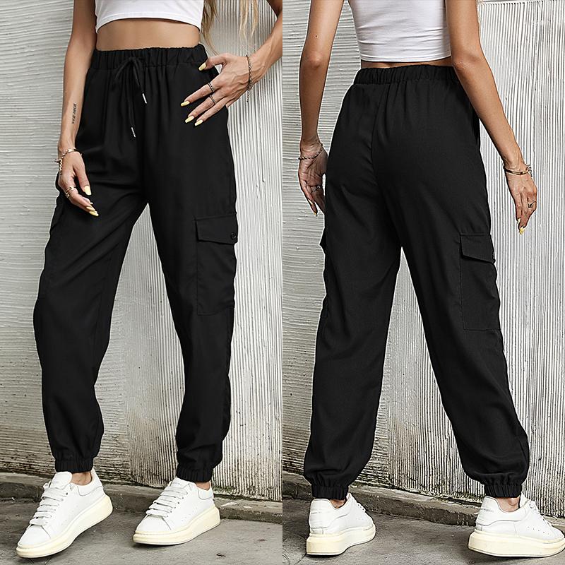 Women' Pants Summer Elastic Waist Black Cargo Women Solid Color Casual Sweatpants Ladies Pantalones De Mujer Trousers Femme Streetwear
Women' Pants Summer Elastic Waist Black Cargo Women Solid Color Casual Sweatpants Ladies Pantalones De Mujer Trousers Femme Streetwear