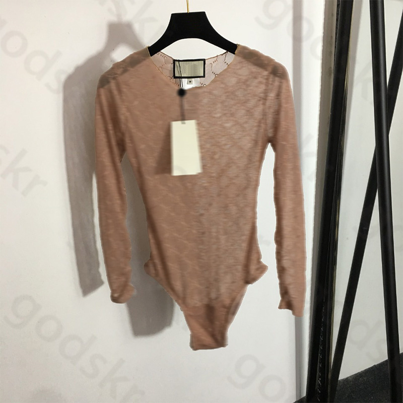Women Sexy Print Shirt Round Neck Breathable Base Shirt Mesh Shirt Fashion Designer Thin Long Sleeves Blouse