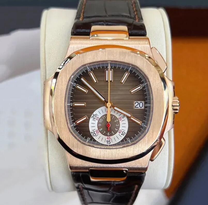 Automatic Mechanical Watch for Men Leather Band Business Sapphire solid Clasp President Mens Watches Male Buiness Wristwatches
