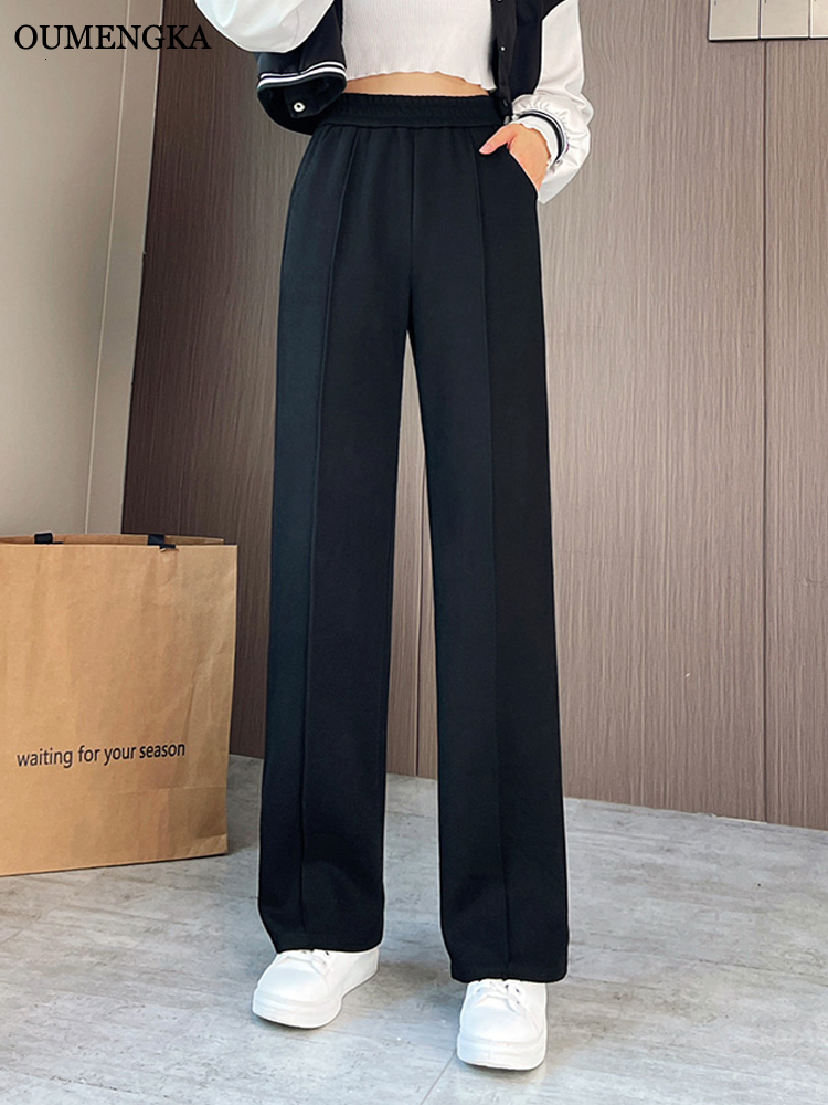 Women's Pants Capris Woman Cotton Twill Pants Autumn Winter Chic Fashion Casual Wear Vintage High Elastic Waist Female Long Trousers Mujer S-4XL 