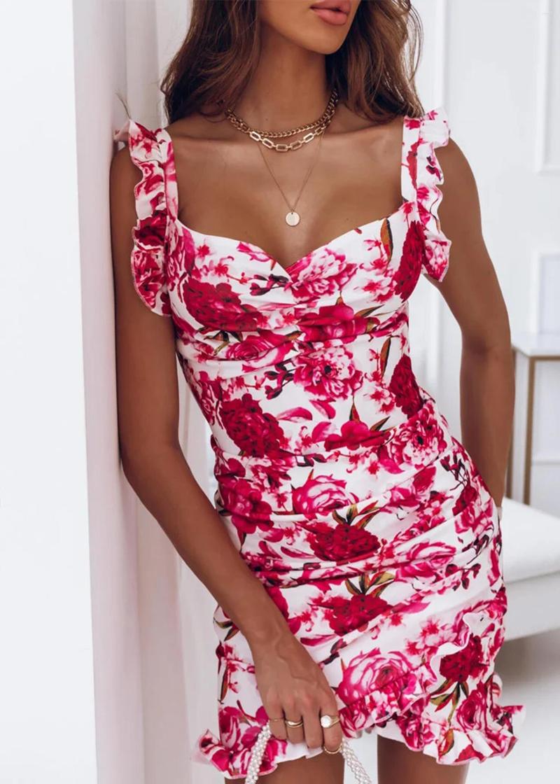 Casual Dresses Fashion Summer Sexy V-Neck Floral Bodycon Mini Dress Women Sleeveless Bandage Tunics Party Red Ruffles Sundress, Black floral
Casual Dresses Fashion Summer Sexy V-Neck Floral Bodycon Mini Dress Women Sleeveless Bandage Tunics Party Red Ruffles Sundress, Black floral