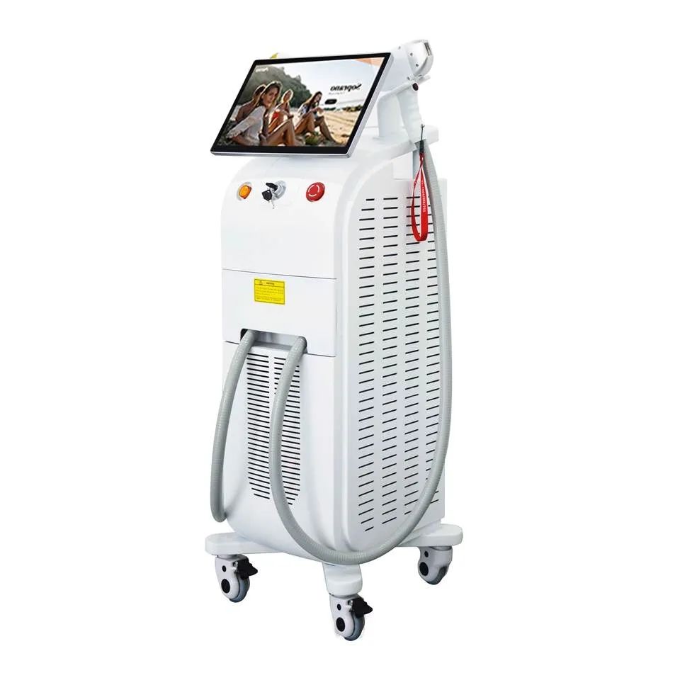 2024 Diode laser hair removal machine 3 wavelength 808nm 755nm 1064nm with 3500 watts skin rejuvenation 3 times remove hair forever