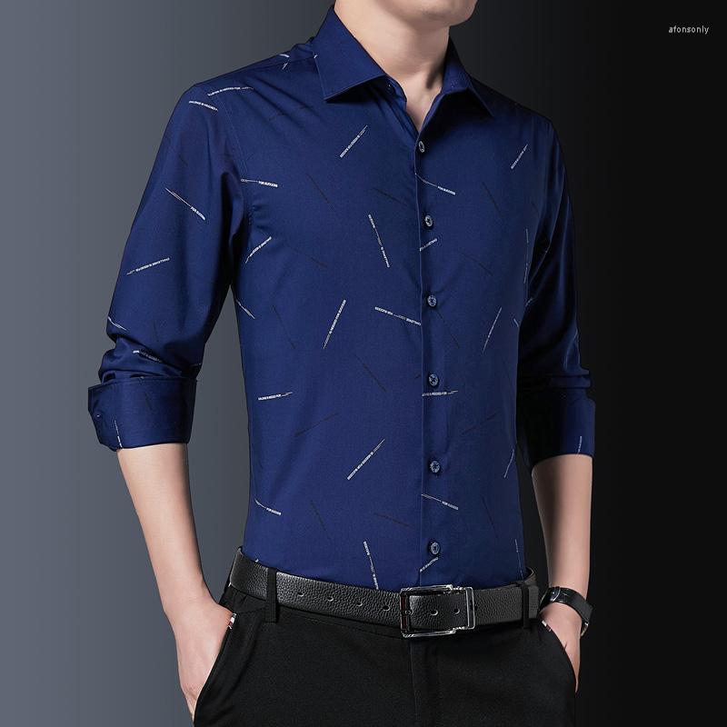 Men's Casual Shirts 2023 Men Fashion Long Sleeve Turn-Down Dress Spring Autumn Slim Print Social Business, White shirts men 
Men's Casual Shirts 2023 Men Fashion Long Sleeve Turn-Down Dress Spring Autumn Slim Print Social Business, White shirts men