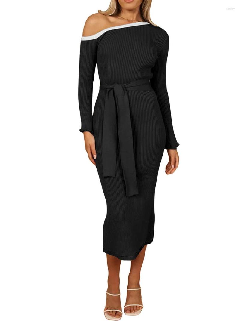 Casual Dresses Women Long Sleeve Bodycon Dress One Shoulder Knit Slim Fit Rib Party Club Gown, Navy
Casual Dresses Women Long Sleeve Bodycon Dress One Shoulder Knit Slim Fit Rib Party Club Gown, Navy
