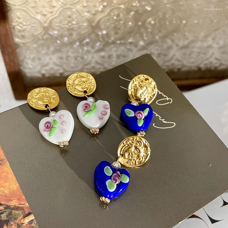 Dangle Earrings Heart Charm Resin For Women Round Gold Color Vintage Portrait Earring Geometric Patterned Woman Jewelry
Dangle Earrings Heart Charm Resin For Women Round Gold Color Vintage Portrait Earring Geometric Patterned Woman Jewelry