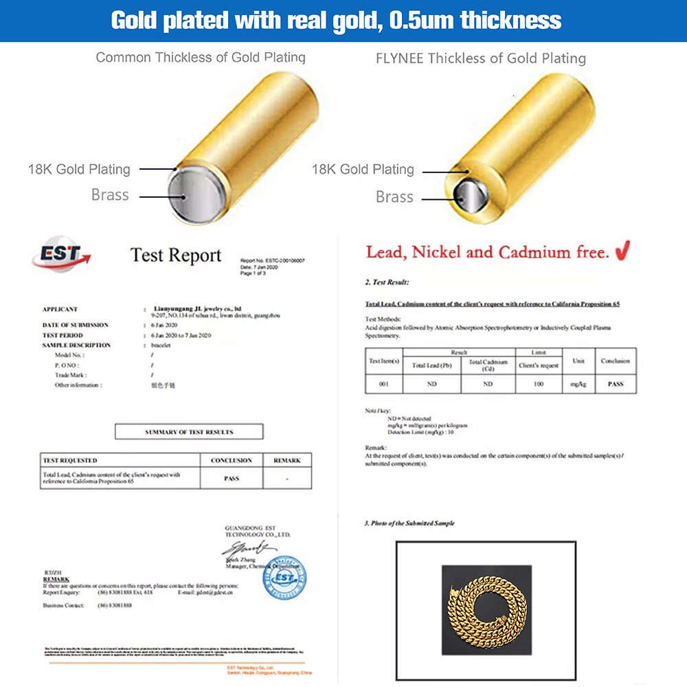 14k 18k Gold Plated Mans bracelet iced out bracelet Miami Cuban link chain Stainless Steel Necklace Wholesale