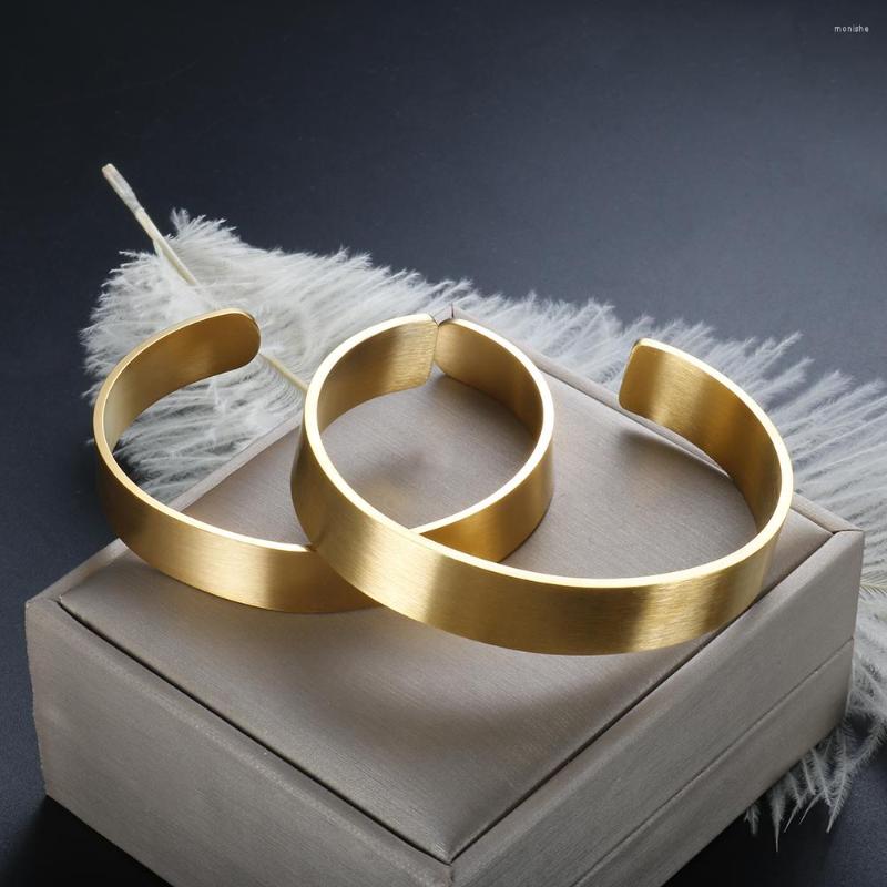 Bangle ZMFashion Flat Glossy Cuff Irregular Bracelet Stainless Steel Gold Color Gift For Mom Dad Women Men Unisex Simple Jewelry
Bangle ZMFashion Flat Glossy Cuff Irregular Bracelet Stainless Steel Gold Color Gift For Mom Dad Women Men Unisex Simple Jewelry