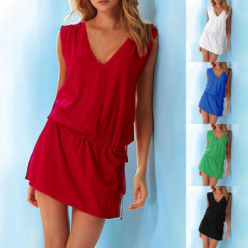 Casual Dresses Summer Women'S Elastic Beach Dress Solid Comfortable Soft Female Short Sleeve Loose Mini A-Line, Black
Casual Dresses Summer Women'S Elastic Beach Dress Solid Comfortable Soft Female Short Sleeve Loose Mini A-Line, Black