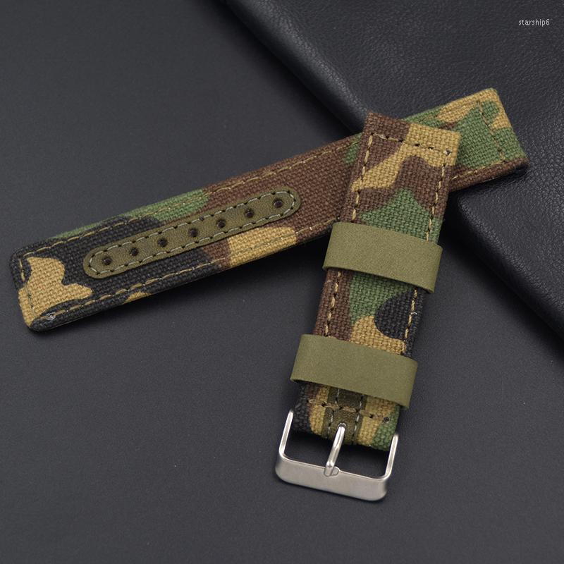 Watch Bands 22mm 24mm High Quality Canvas Genuine Leather Inner Watchband Parts Strap Camouflage Men's Sports Bracelet
Watch Bands 22mm 24mm High Quality Canvas Genuine Leather Inner Watchband Parts Strap Camouflage Men's Sports Bracelet